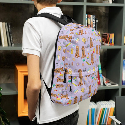 Girls School Backpack With Goldendoodles ywd4kc-br.myshopify.com