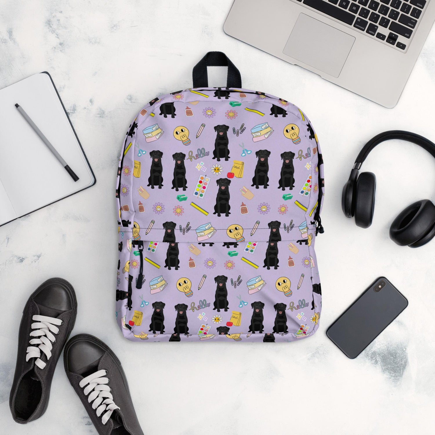 Girls School Backpack with Labrador ywd4kc-br.myshopify.com
