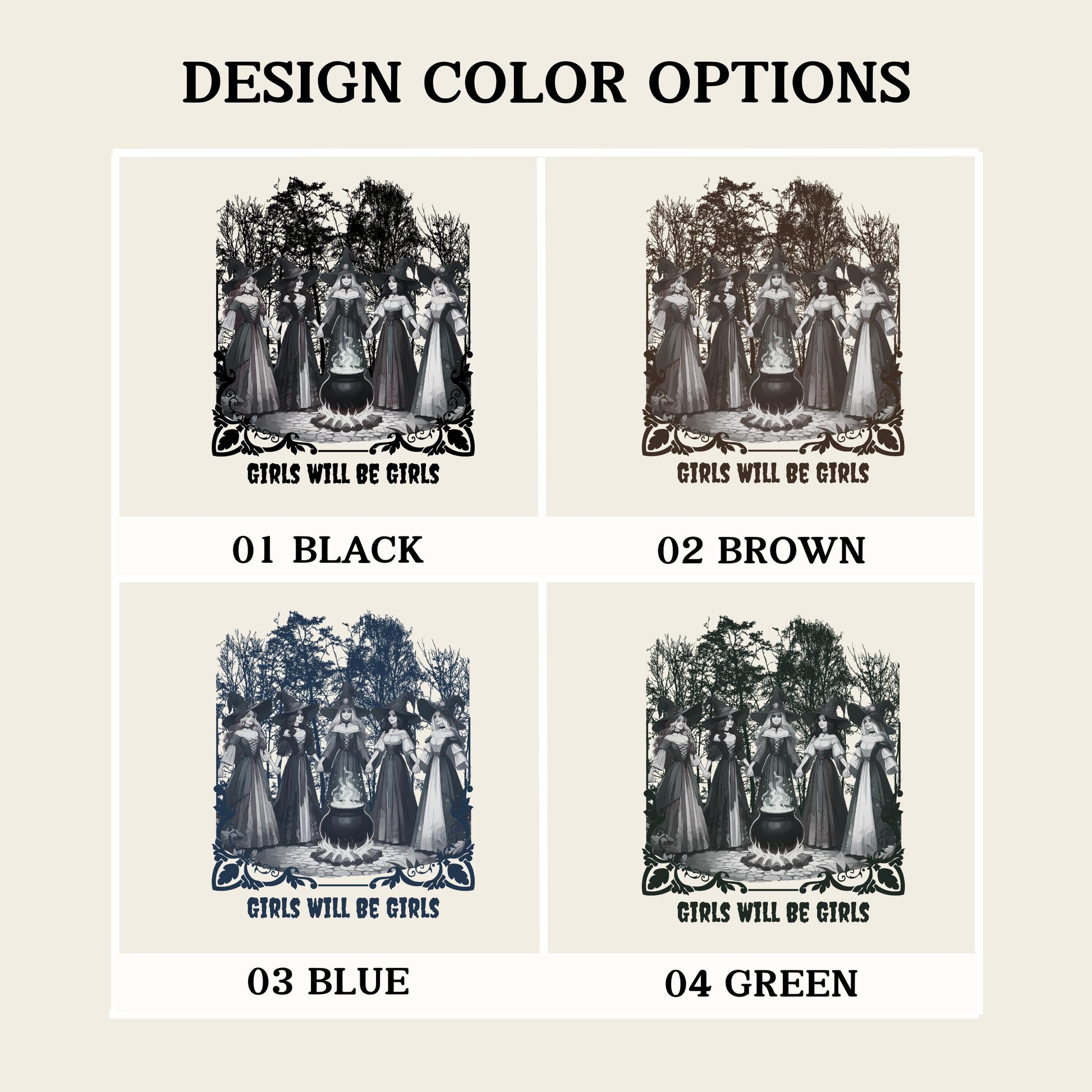 Girls Will Be Girls Witchy Feminist Halloween Sweatshirt ywd4kc-br.myshopify.com