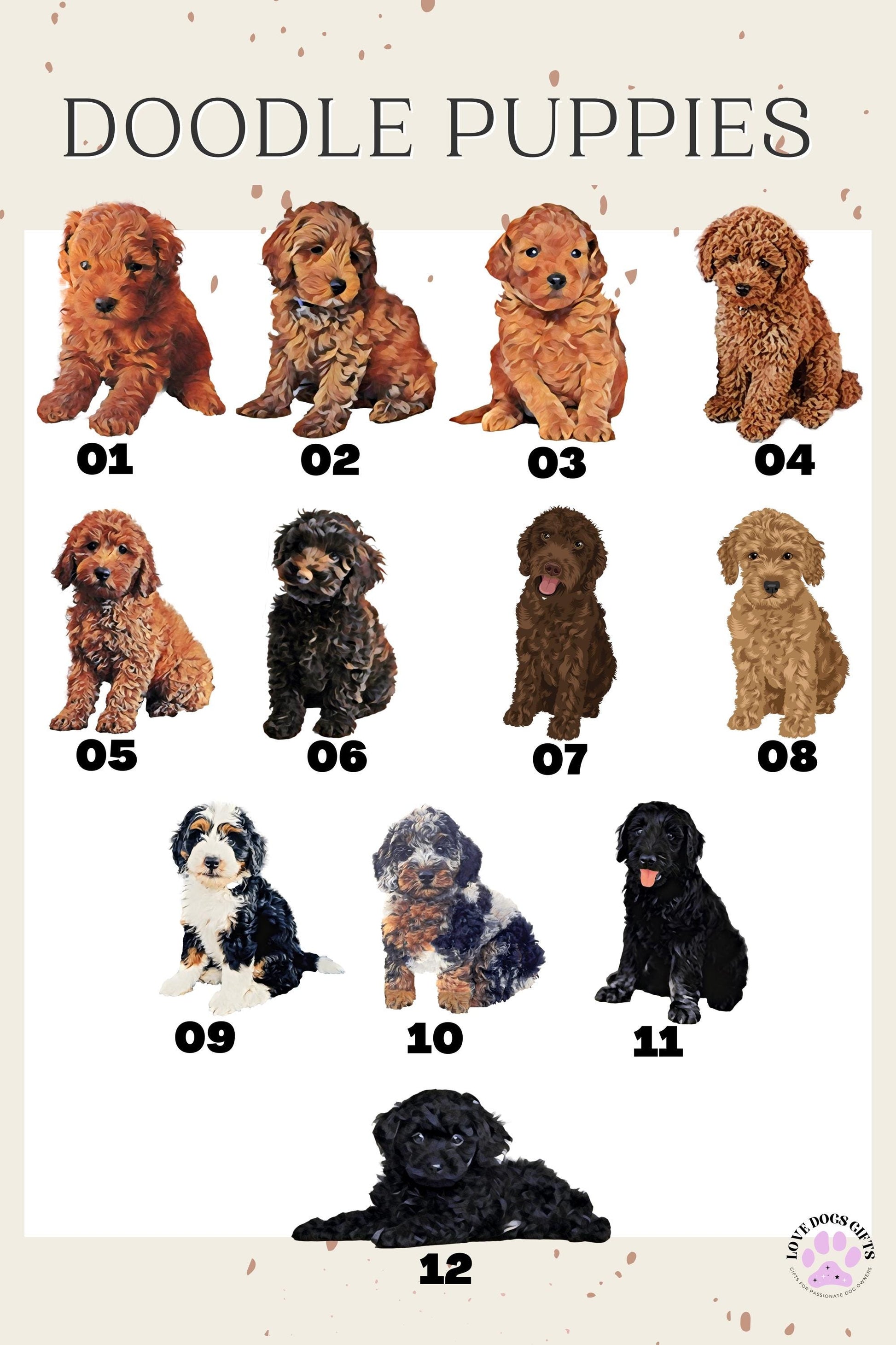 Golden Doodle Puppy Dad Gift Whiskey Glass ywd4kc-br.myshopify.com