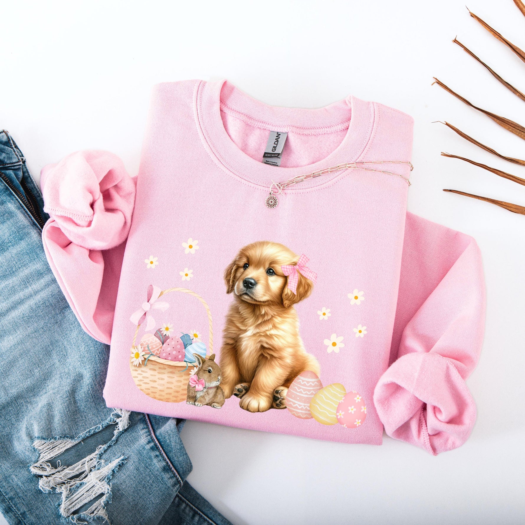 Golden Puppy Easter Dog Shirt, golden retriever gift, golden mama sweatshirt, puppy mom sweater, easter bunny tshirt, easter basket tee ywd4kc-br.myshopify.com