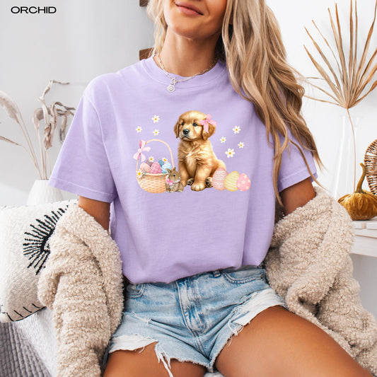 Golden Puppy Easter Dog Shirt, golden retriever gift, golden mama sweatshirt, puppy mom sweater, easter bunny tshirt, easter basket tee ywd4kc-br.myshopify.com