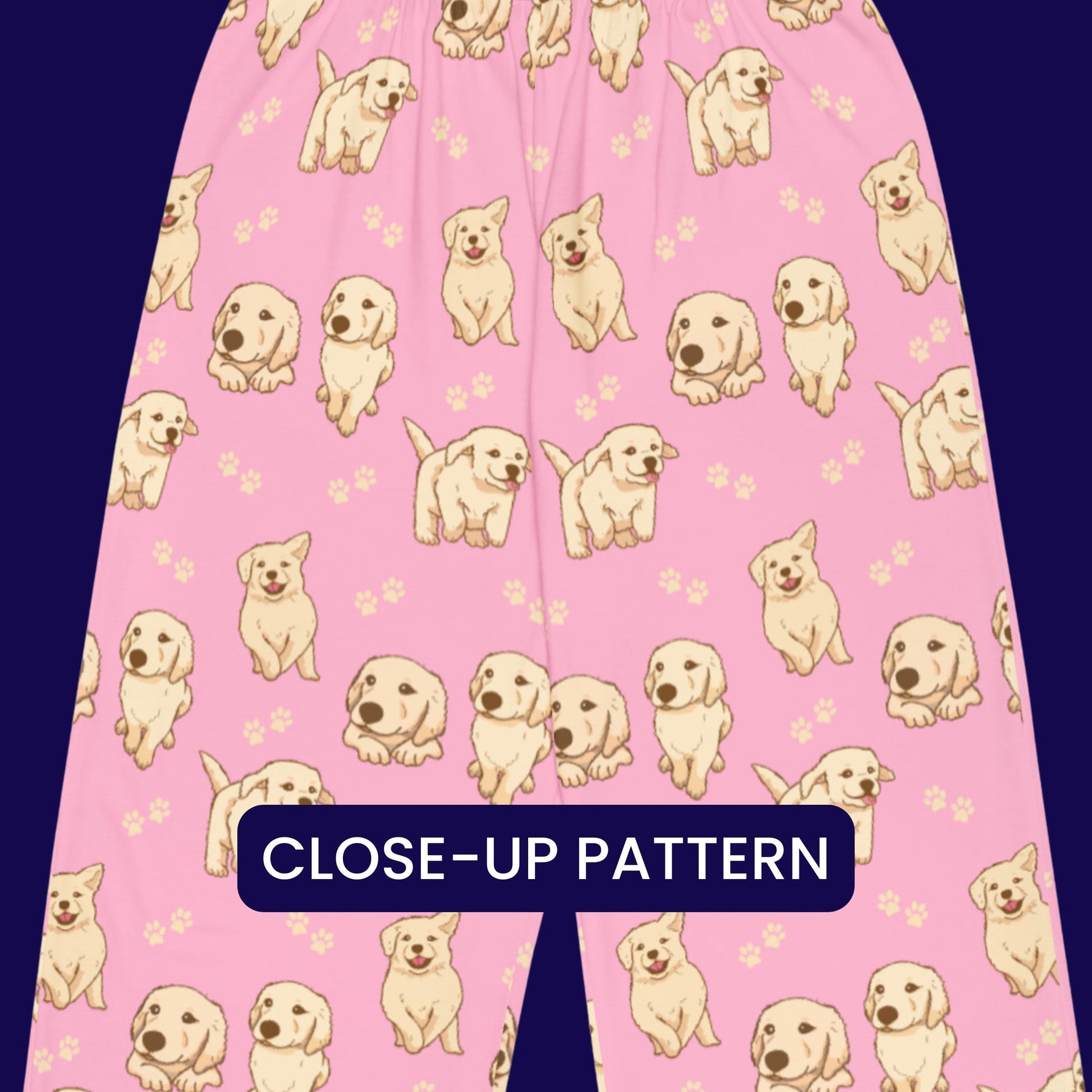 Golden Retriever Puppy Pajama Pants | Inclusive Sizing ywd4kc-br.myshopify.com