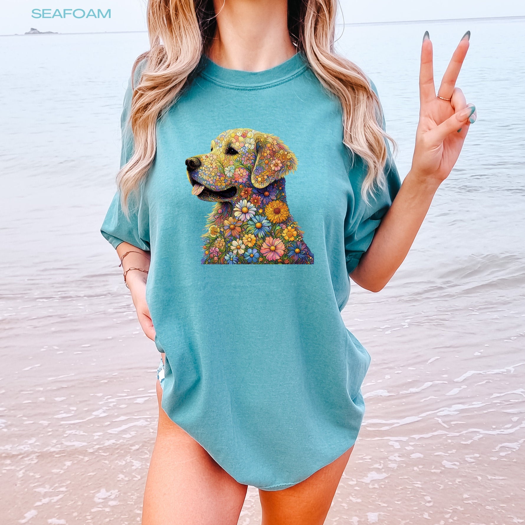 Golden Retriever T-Shirt Inspired By Claude Monet ywd4kc-br.myshopify.com
