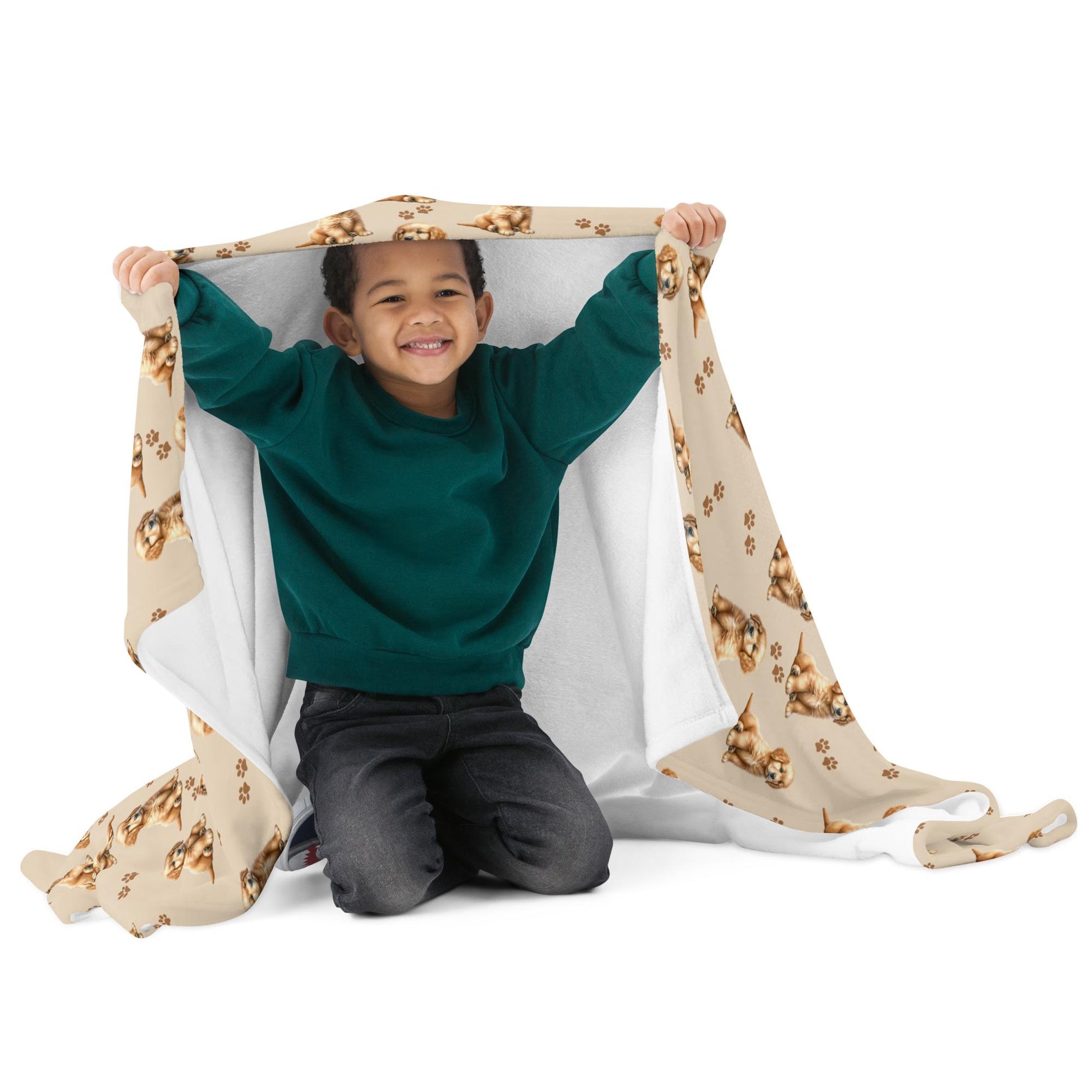 Golden dog puppy blanket ywd4kc-br.myshopify.com