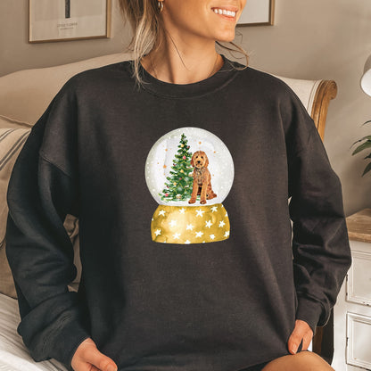 Goldendoodle Christmas Snow Globe Sweatshirt, Fall Sweatshirt, Goldendoodle Gifts, Doodle Mom Sweatshirt, Doodle Dad Shirt, Stocking Stuffer ywd4kc-br.myshopify.com