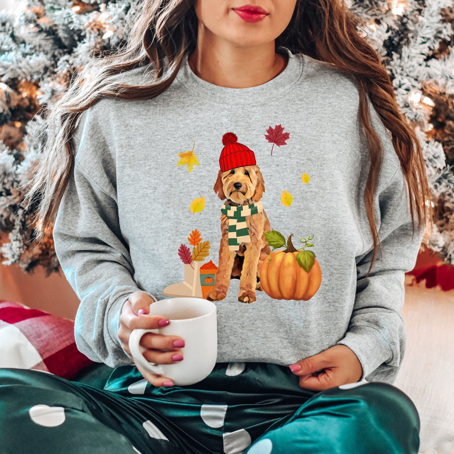 Goldendoodle Fall Crewneck Sweatshirt ywd4kc-br.myshopify.com