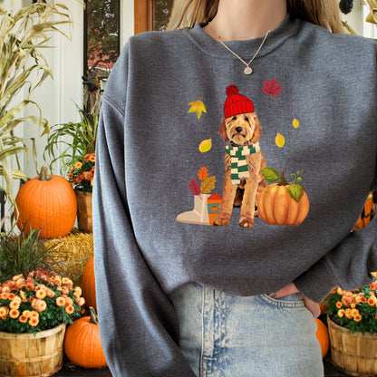 Goldendoodle Fall Crewneck Sweatshirt ywd4kc-br.myshopify.com