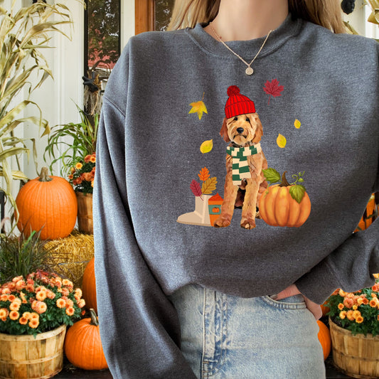 Goldendoodle Fall Crewneck Sweatshirt ywd4kc-br.myshopify.com