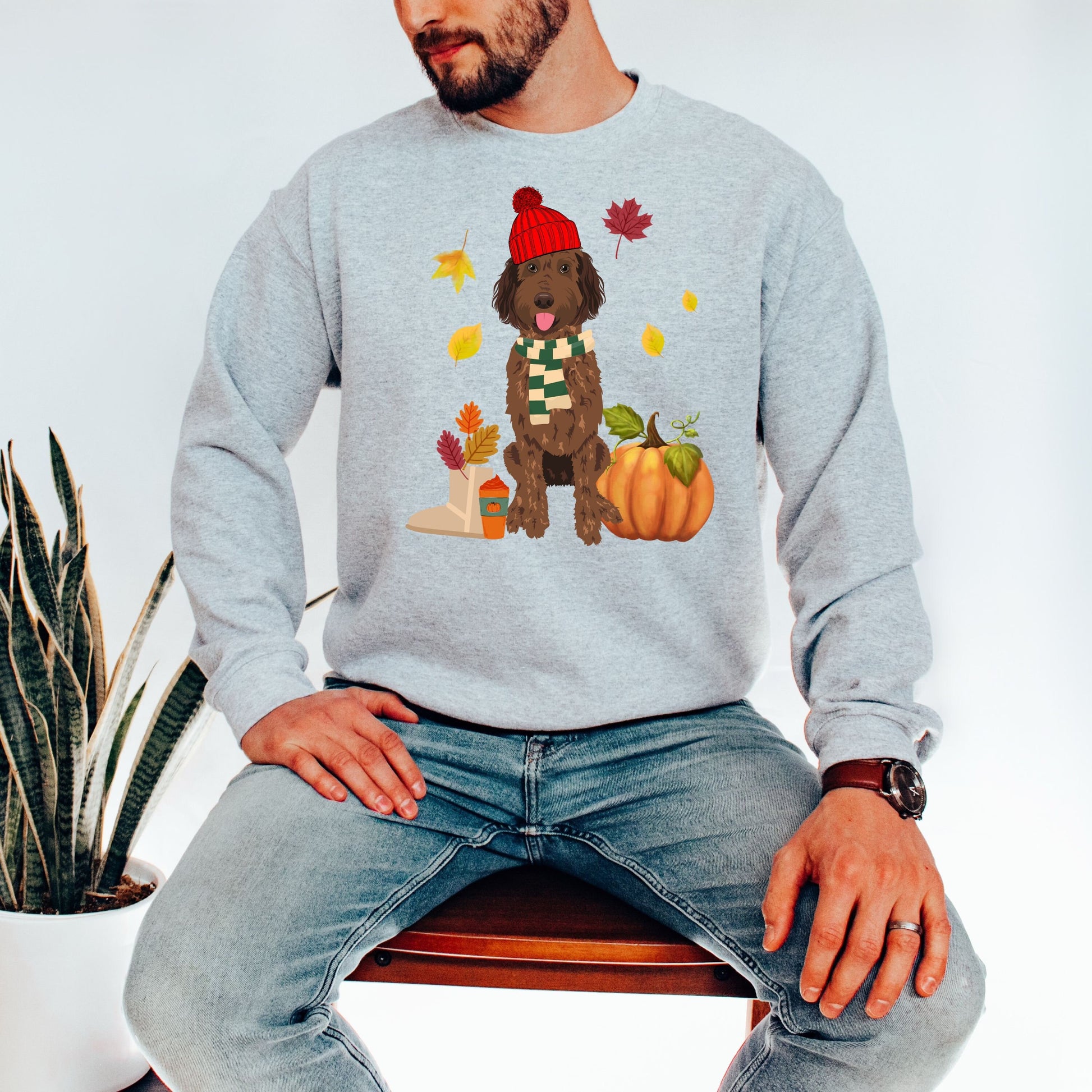 Goldendoodle Fall Crewneck Sweatshirt ywd4kc-br.myshopify.com