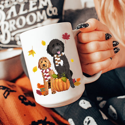 Goldendoodle Fall Mug With Pumpkin | 15oz ywd4kc-br.myshopify.com
