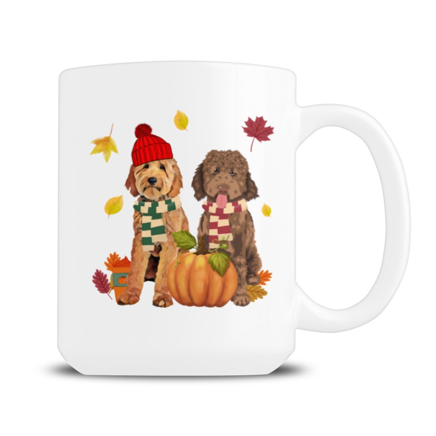 Goldendoodle Fall Mug With Pumpkin | 15oz ywd4kc-br.myshopify.com