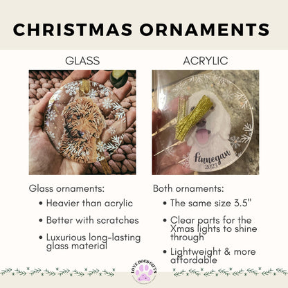 Goldendoodle With a Bow Christmas Ornament | Adorable Dog Decor ywd4kc-br.myshopify.com