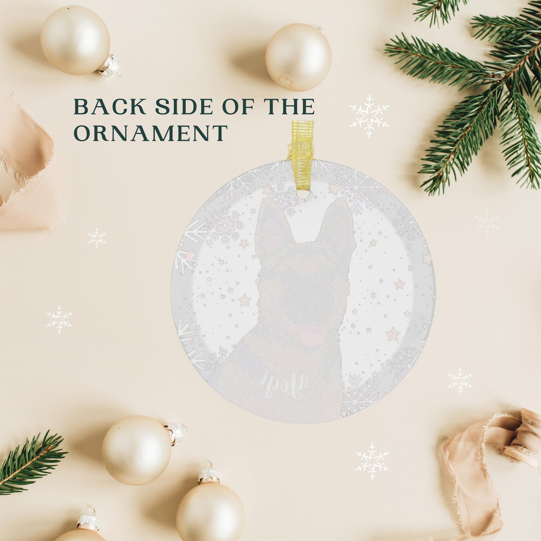 Goldendoodle With a Bow Christmas Ornament | Adorable Dog Decor ywd4kc-br.myshopify.com