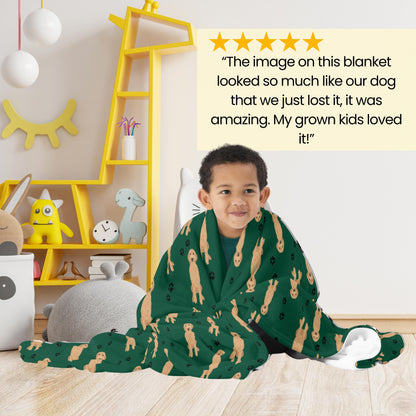 Goldendoodle blanket with paw print ywd4kc-br.myshopify.com