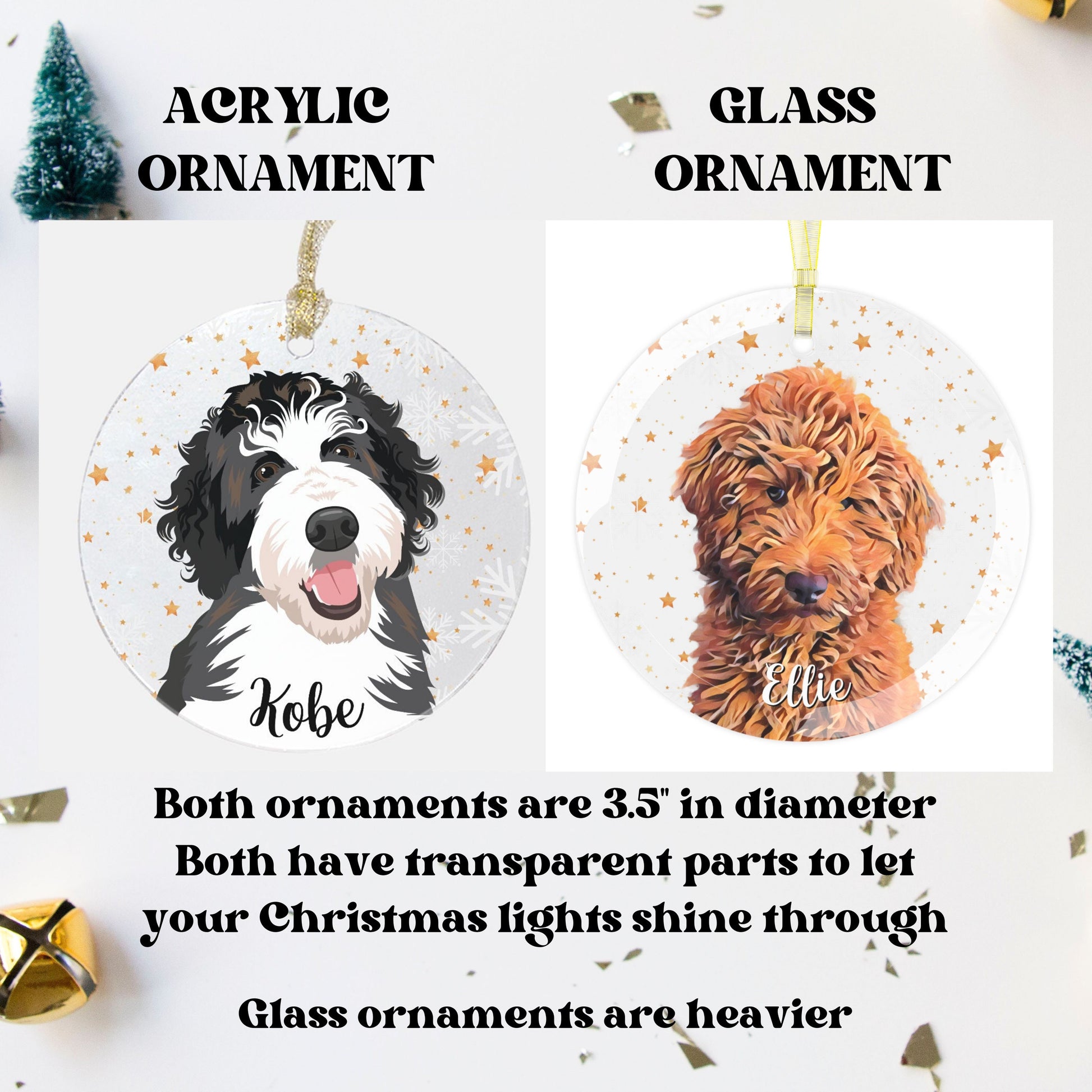 Goldendoodle with Christmas Hat Ornament | Festive Dog Decor ywd4kc-br.myshopify.com