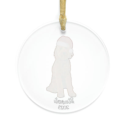 Goldendoodle with Christmas Hat Ornament | Festive Dog Decor ywd4kc-br.myshopify.com