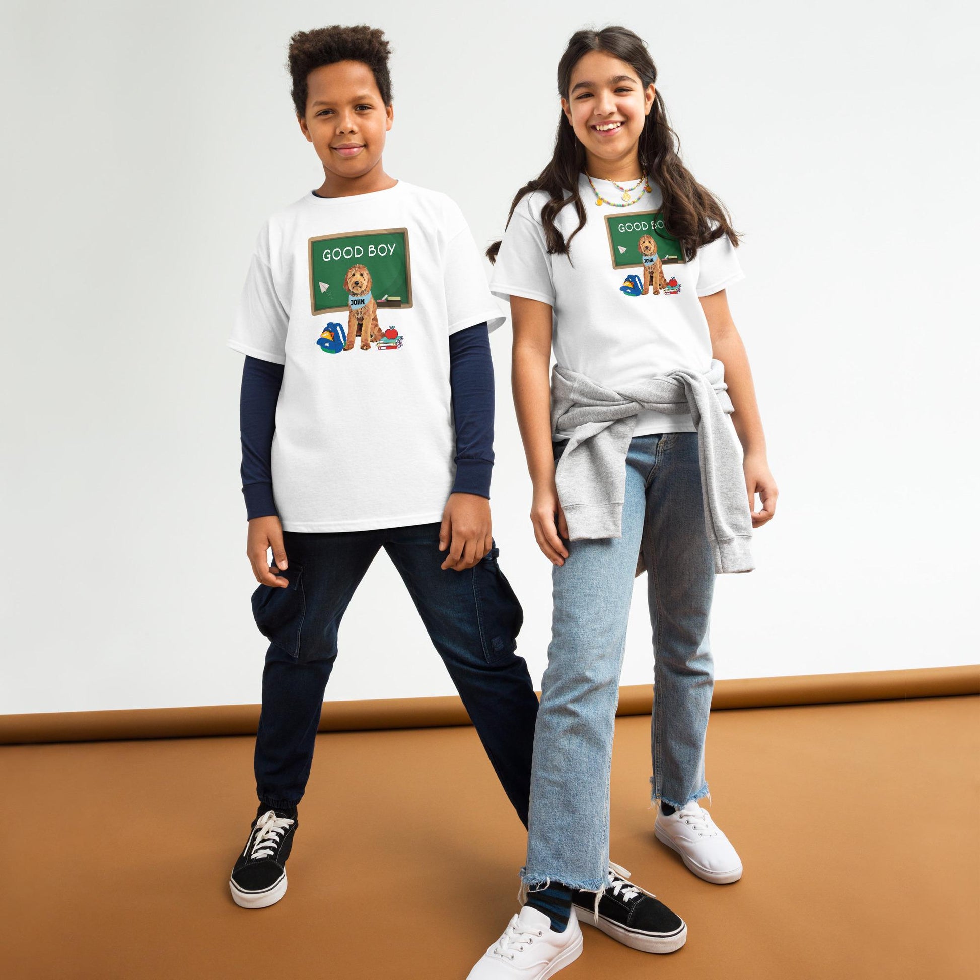 Good Boy Goldendoodle Youth T-Shirt | Back To School Gift ywd4kc-br.myshopify.com