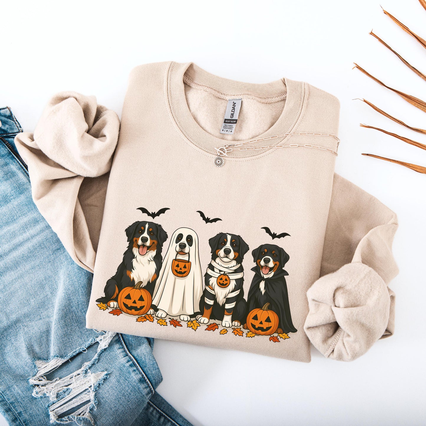 Halloween Bernese Mountain Dog Sweatshirt: Fall Dog Mom Gift ywd4kc-br.myshopify.com