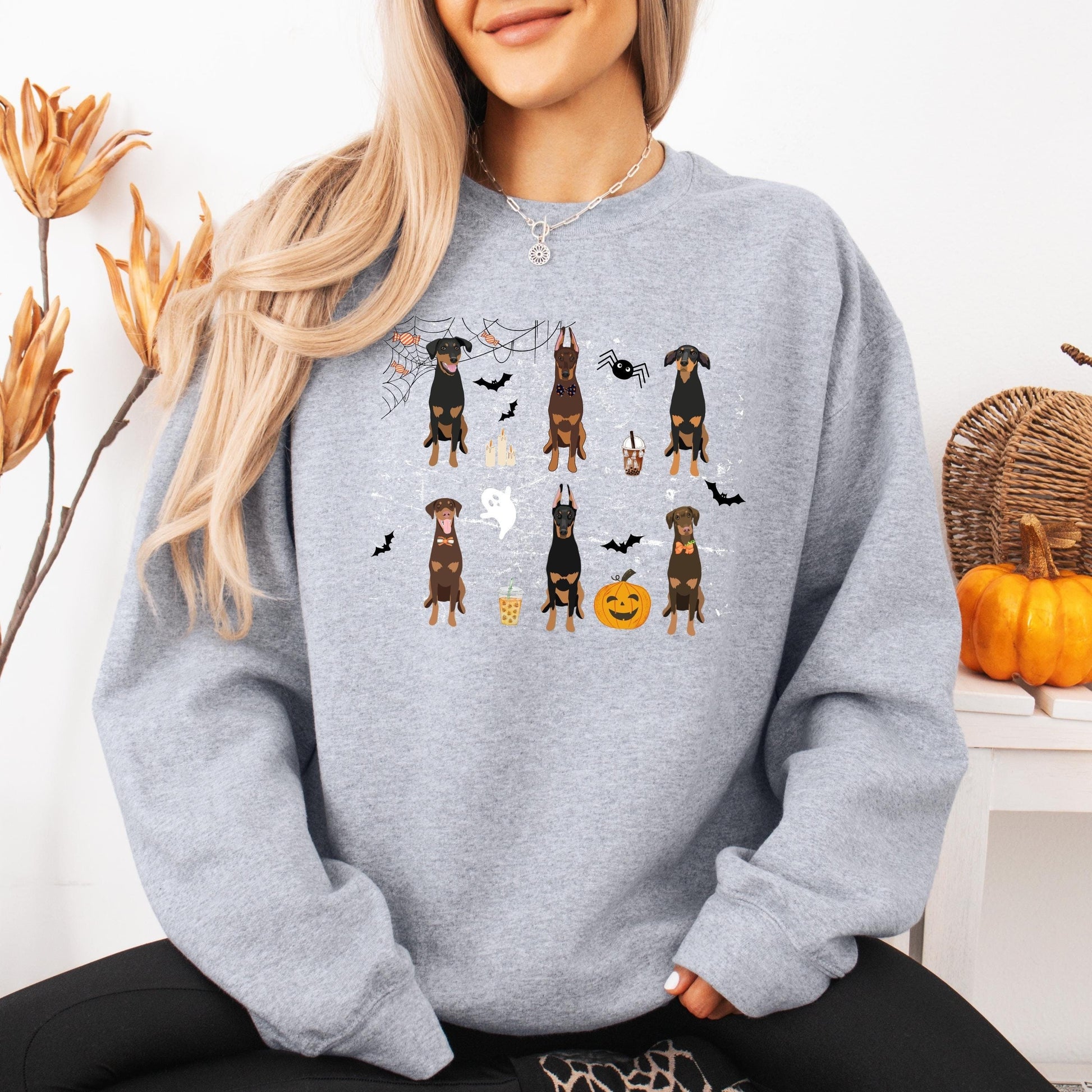 Halloween Doberman Sweatshirt ywd4kc-br.myshopify.com