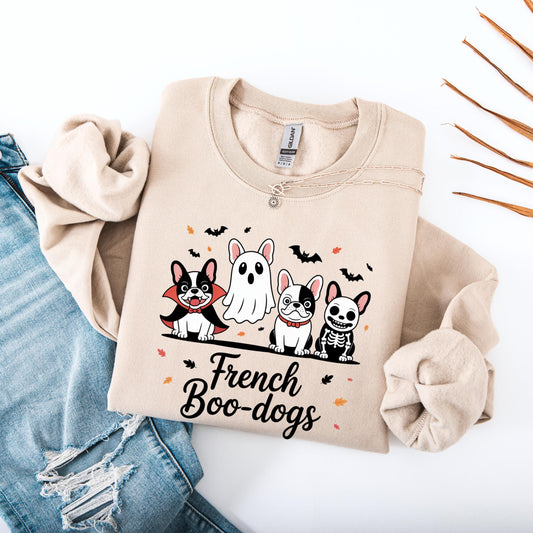 Halloween French Bulldog Sweatshirt: Fall Ghost Boo Dog Mom Gift ywd4kc-br.myshopify.com