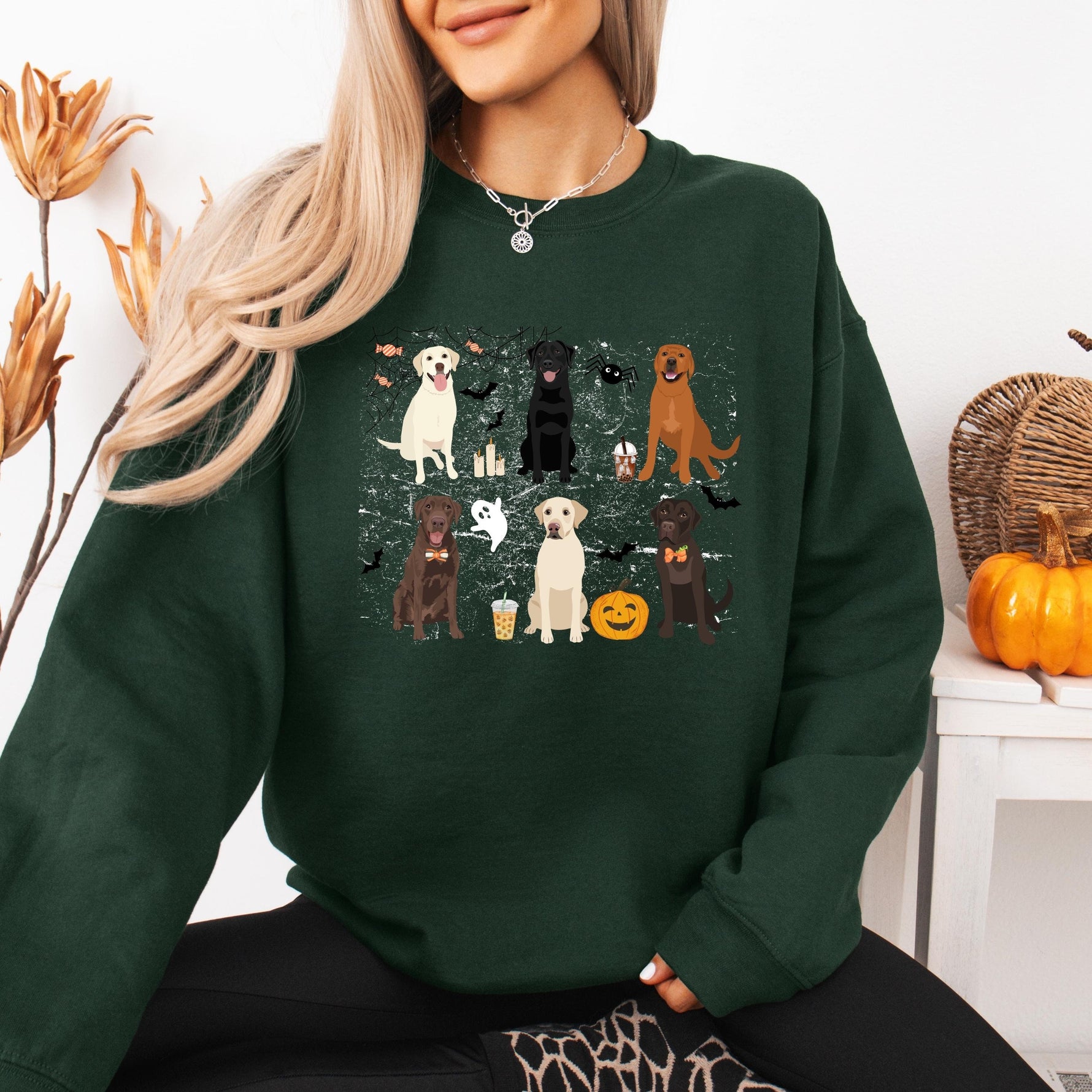 Halloween Labrador Sweatshirt | Spooky Dog Shirt ywd4kc-br.myshopify.com
