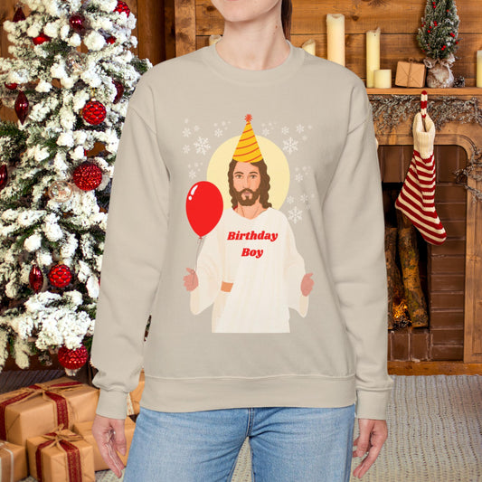 Happy Birthday Jesus Sweatshirt, jesus gifts, funny ugly christmas sweater, husband xmas gift, 2025 new years gift, husband gift, boyfriend ywd4kc-br.myshopify.com
