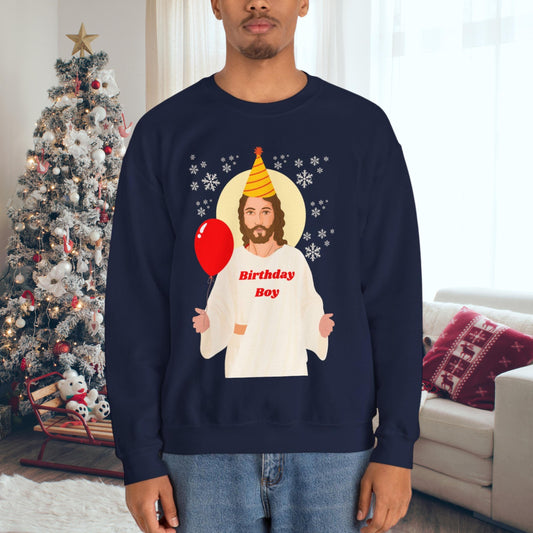 Happy Birthday Jesus Sweatshirt, jesus gifts, funny ugly christmas sweater, husband xmas gift, 2025 new years gift, husband gift, boyfriend ywd4kc-br.myshopify.com