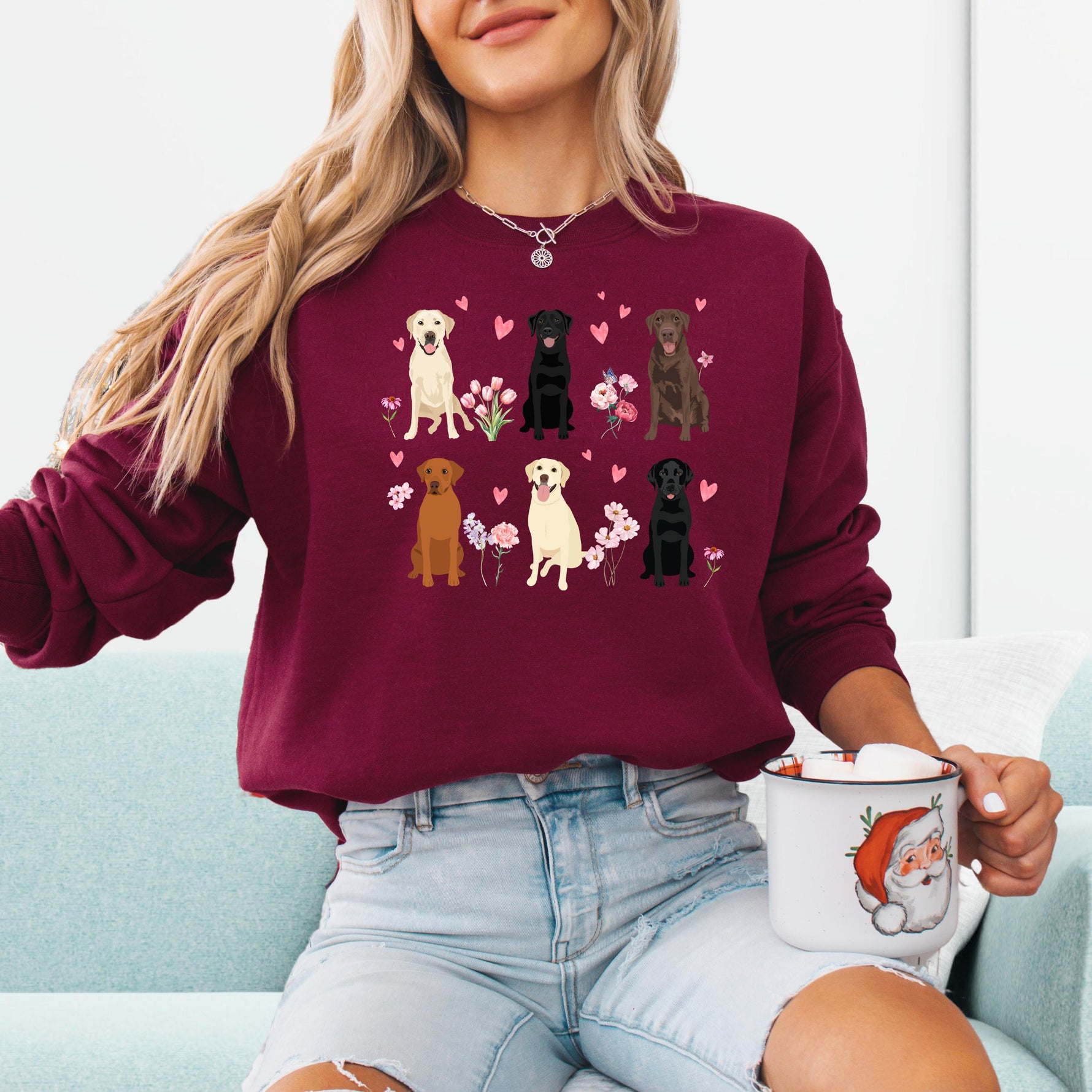 Hearts & Flowers Labrador Sweatshirt | T-Shirt ywd4kc-br.myshopify.com