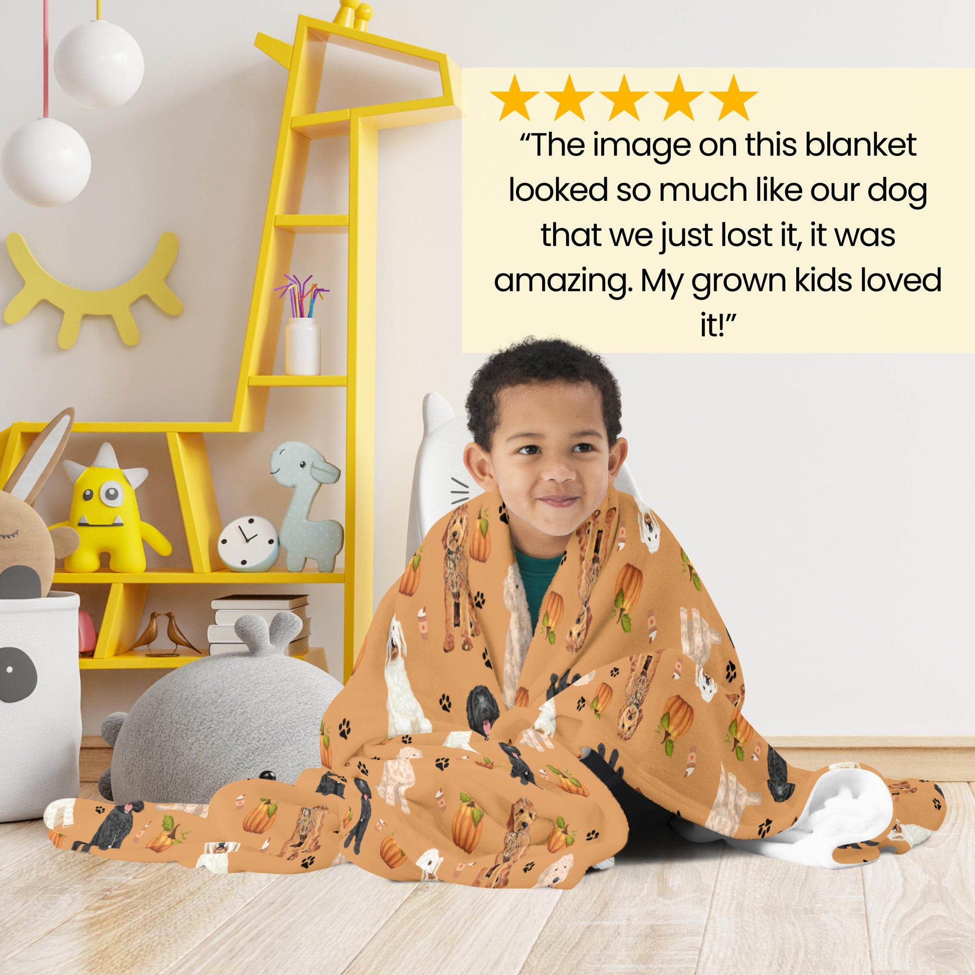 Hello Fall Golden Doodle Blanket ywd4kc-br.myshopify.com