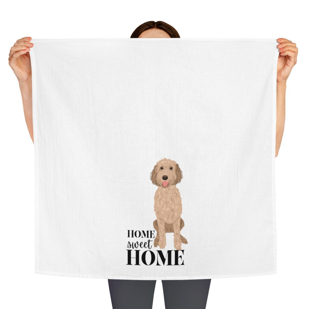 Home Sweet Home Goldendoodle Tea Towel | 100% Cotton ywd4kc-br.myshopify.com