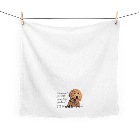 I'll Be Watching You Goldendoodle Tea Towel | Kitchen Gifts ywd4kc-br.myshopify.com