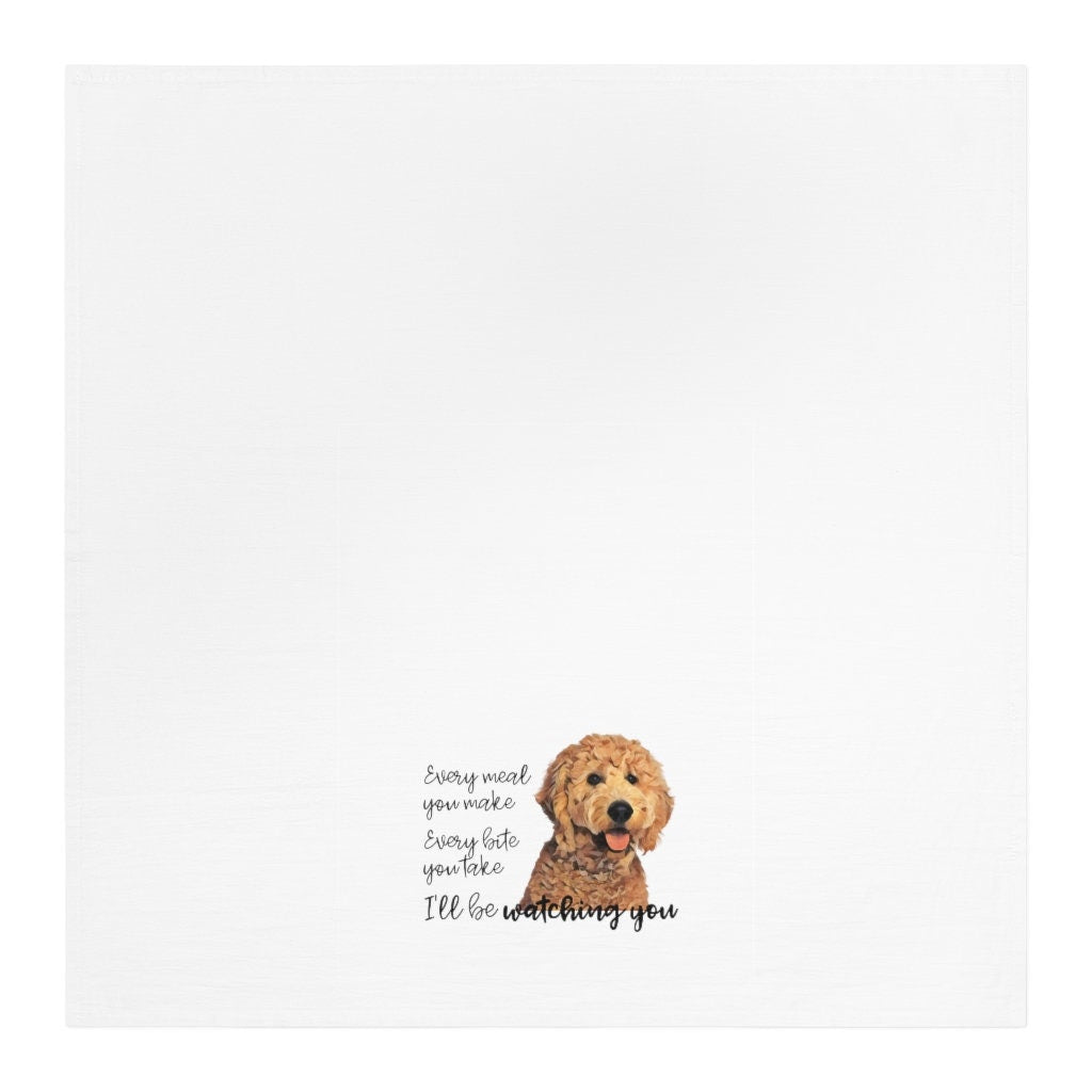 I'll Be Watching You Goldendoodle Tea Towel | Kitchen Gifts ywd4kc-br.myshopify.com
