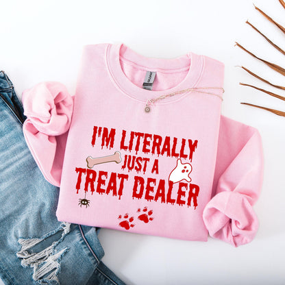 I'm Literally Just A Treat Dealer Shirt | Halloween Dog Mom Sweatshirt ywd4kc-br.myshopify.com