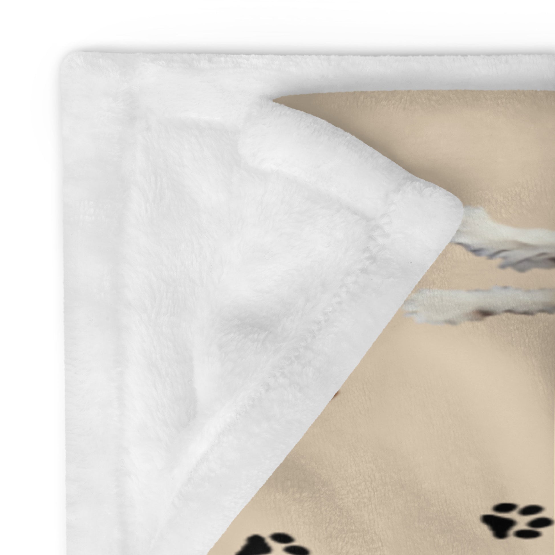 King Charles Cavalier Spaniel Blanket With Dog Paw Print ywd4kc-br.myshopify.com