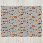 King Charles Cavalier Spaniel Blanket With Dog Paw Print ywd4kc-br.myshopify.com