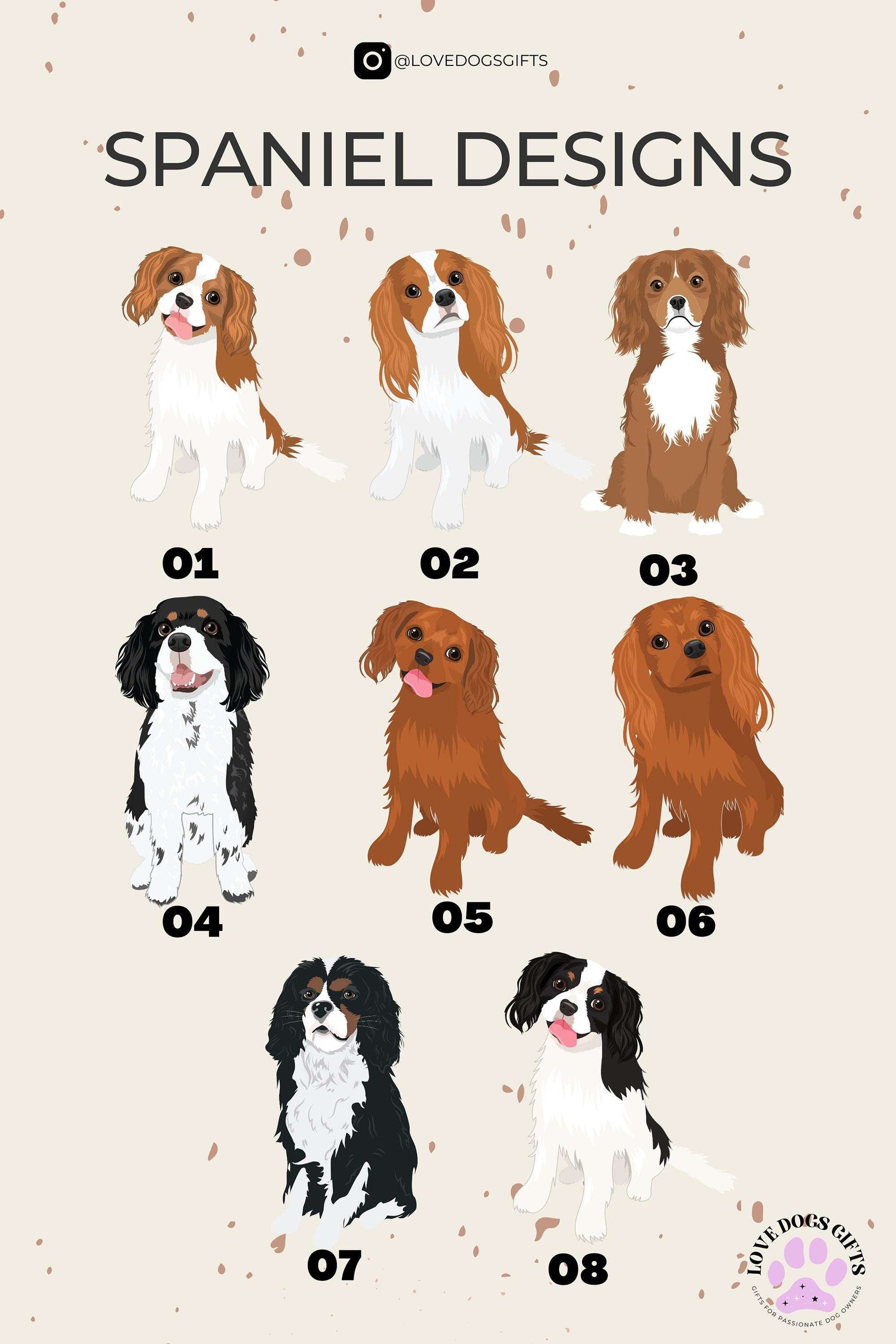 King Charles Cavalier Spaniel whiskey glass ywd4kc-br.myshopify.com