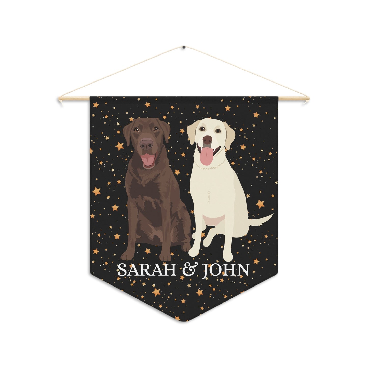 Labrador Retriever Pennant Flag ywd4kc-br.myshopify.com