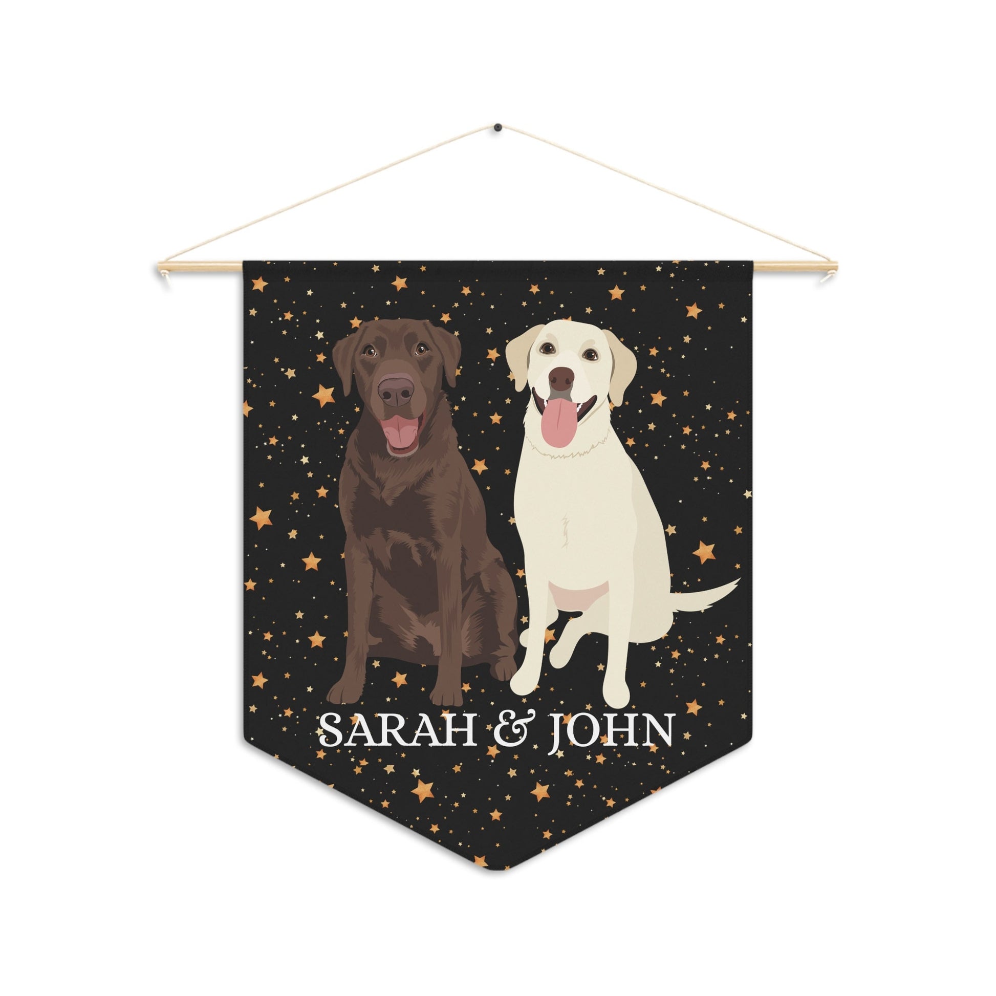 Labrador Retriever Pennant Flag ywd4kc-br.myshopify.com