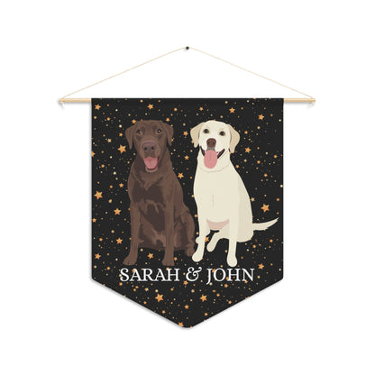 Labrador Retriever Pennant Flag ywd4kc-br.myshopify.com