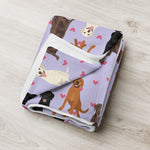 Labrador blanket with hearts ywd4kc-br.myshopify.com