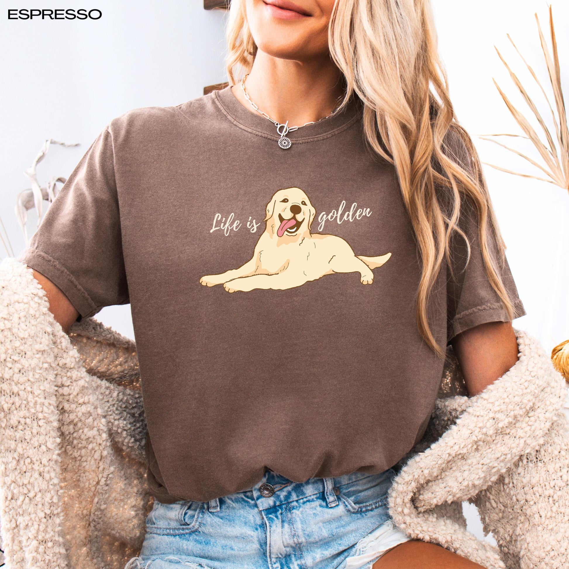 Life Is Golden T-shirt | Golden Retriever Mom Sweatshirt ywd4kc-br.myshopify.com
