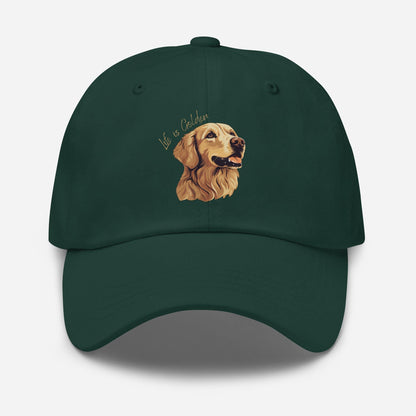 Life is Golden Retriever Hat | Dog Mom & Dog Dad Hat ywd4kc-br.myshopify.com