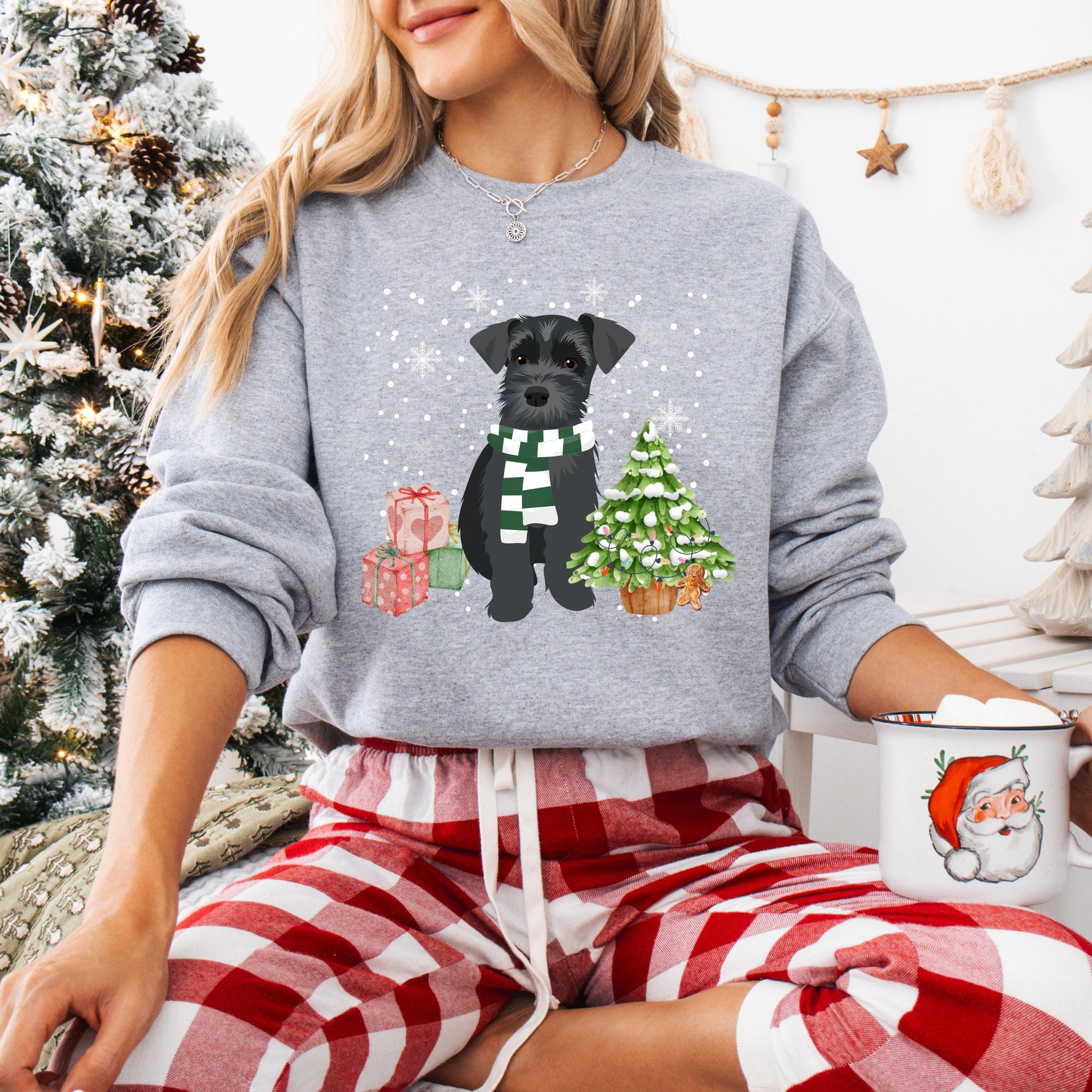 Miniature Schnauzer Christmas Tree Sweater | 7 Dog Options ywd4kc-br.myshopify.com