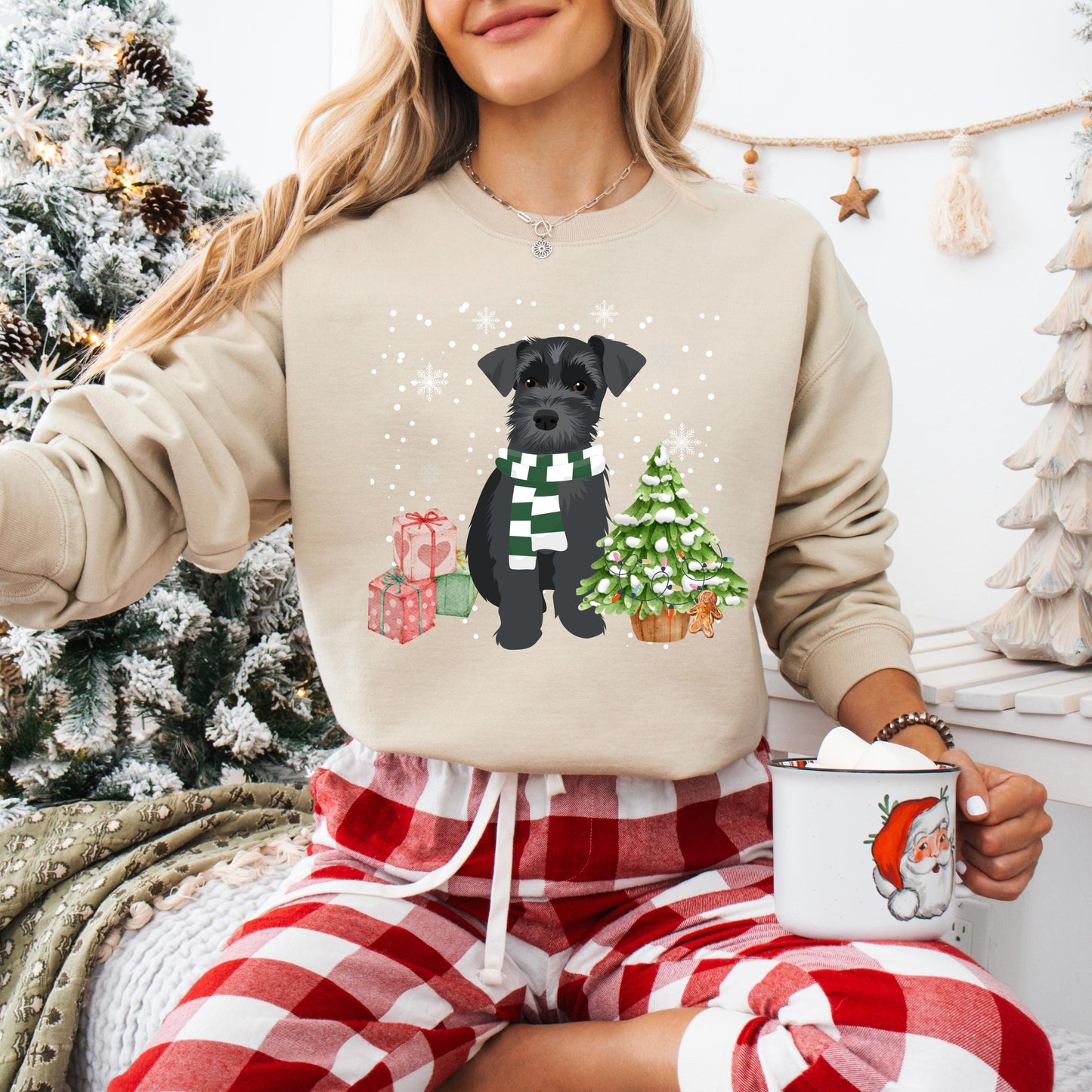 Miniature Schnauzer Christmas Tree Sweater | 7 Dog Options ywd4kc-br.myshopify.com