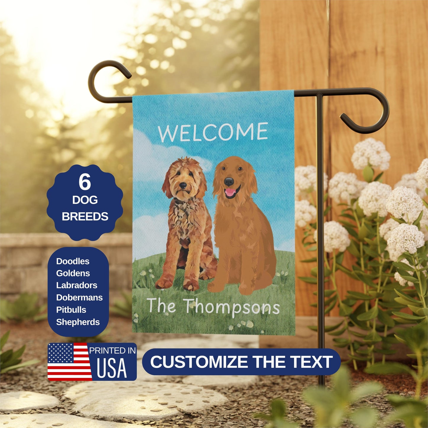 Mix & Match Dog Garden Flag | Personalized ywd4kc-br.myshopify.com