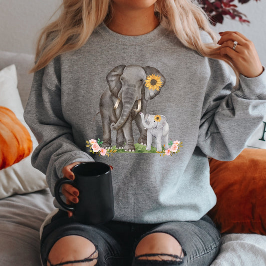 Mother Daughter Elephant Sweatshirt ywd4kc-br.myshopify.com