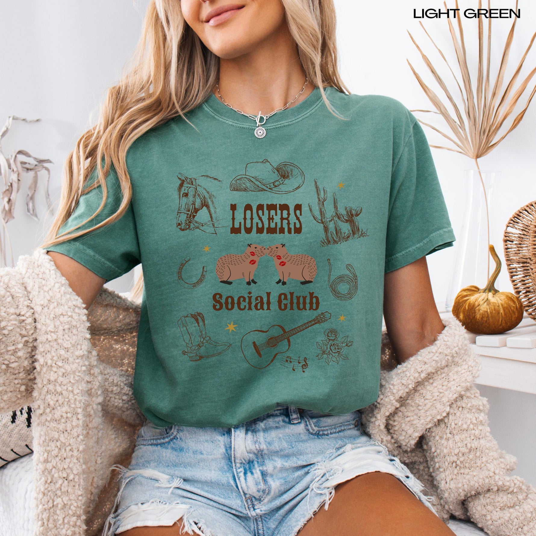Mustache 2 Capybaras Kissing Meme Shirt in the cowboy core aesthetic ywd4kc-br.myshopify.com