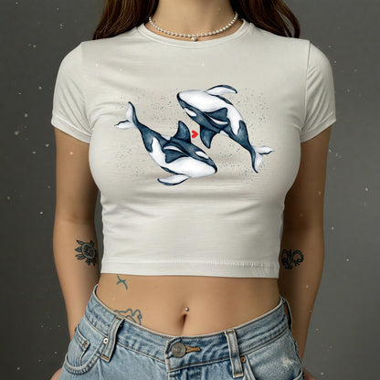 Orca Whale Baby Tee | 90s style Clothing ywd4kc-br.myshopify.com