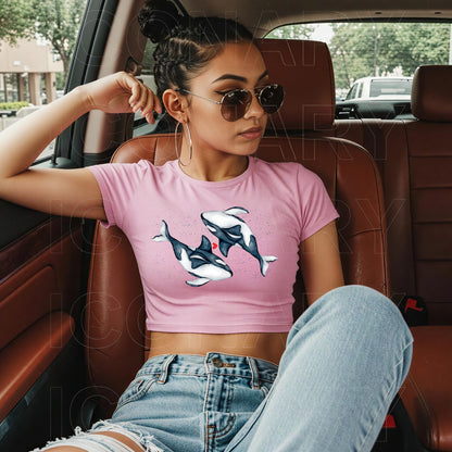 Orca Whale Baby Tee | 90s style Clothing ywd4kc-br.myshopify.com